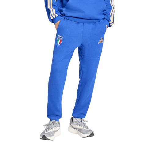 Men's adidas Blue Italy National Team Alphaskin Fleece Pants