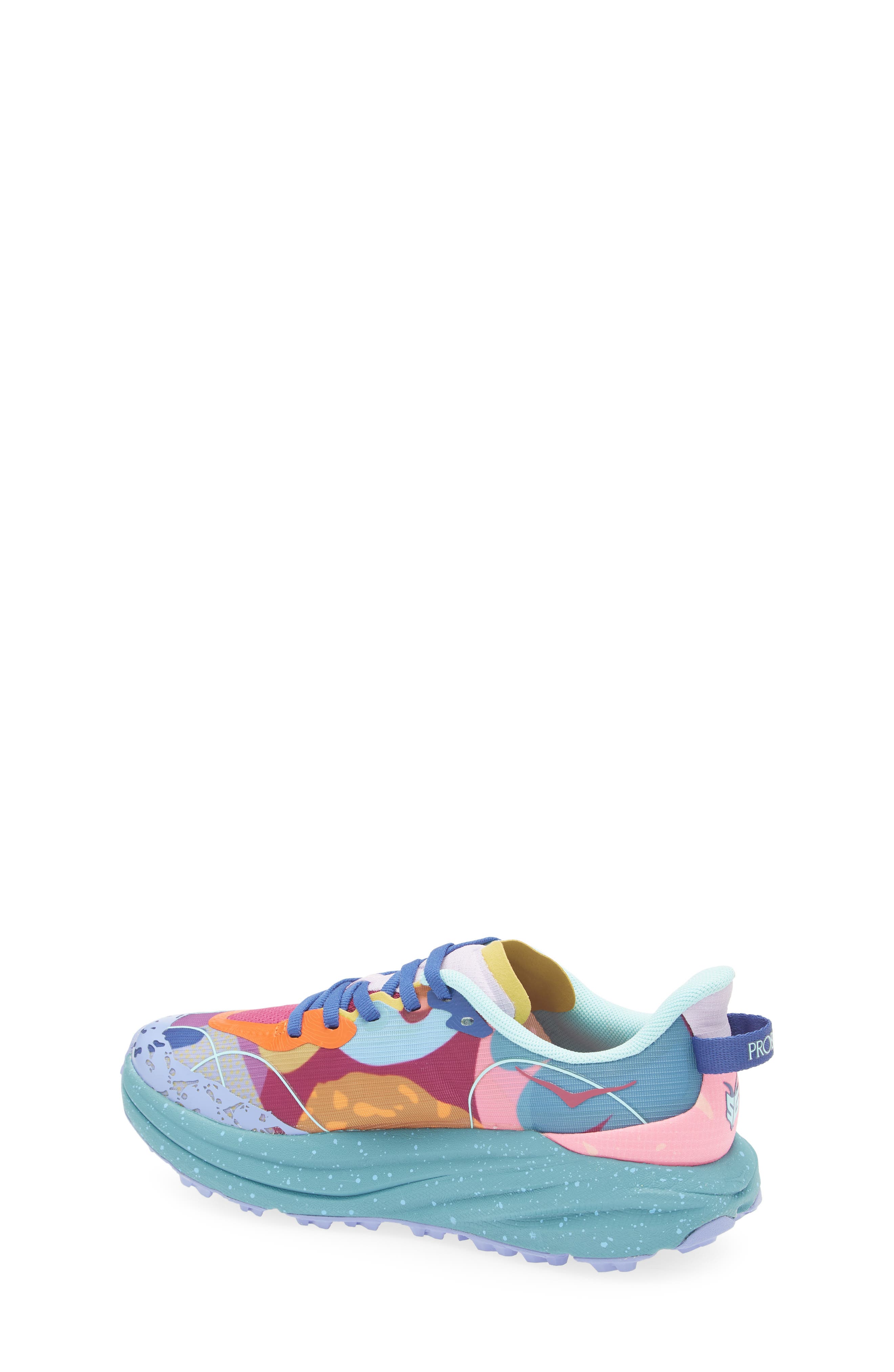 HOKA Kids' Speedgoat 6 Studio Proba Trail Running Shoe, Alternate, color, Rouge / Aegean Blue