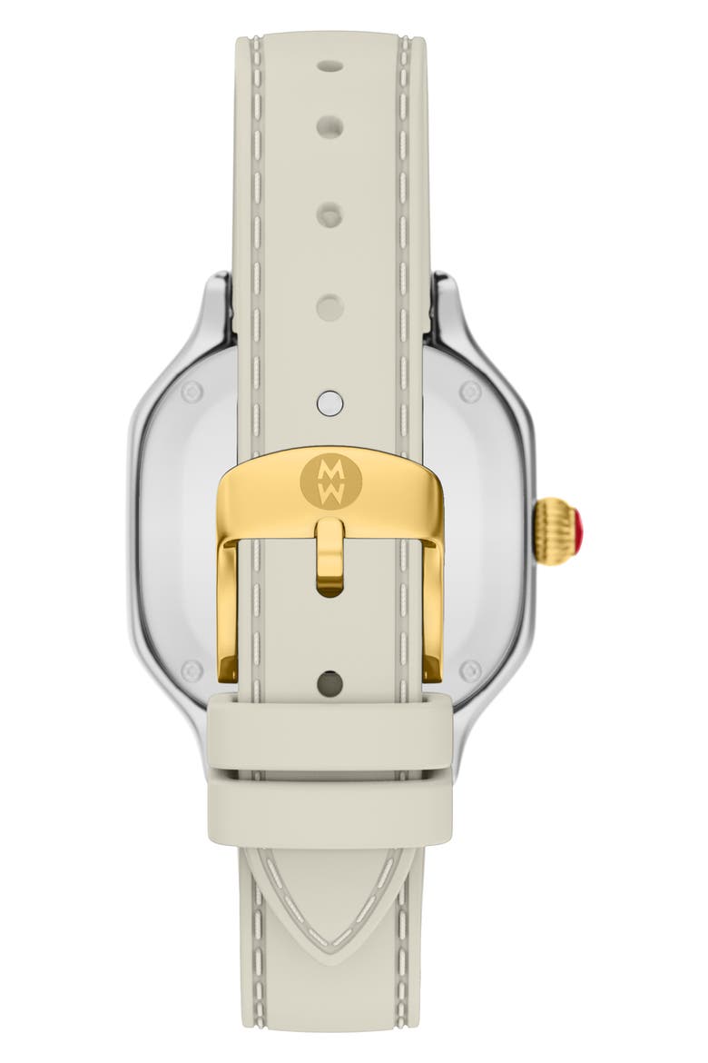 Meggie Sport Chalk Silicone Strap Watch, 33mm, Alternate, color, WHEAT/ WHITE