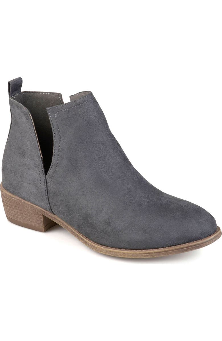 Journee Collection JOURNEE Rimi Split Side Bootie, Main, color, Grey