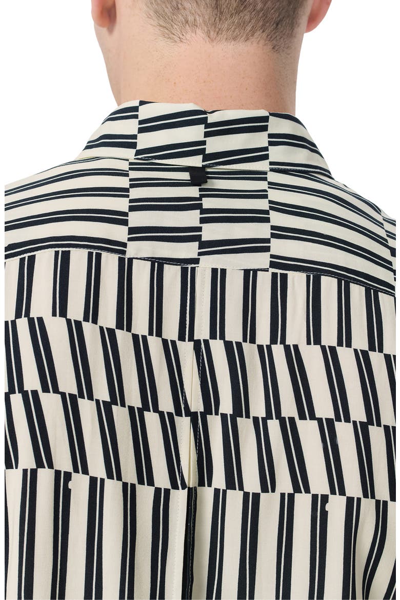 Dalton Print Short Sleeve Button-Up Shirt, Alternate, color, BLUE/ WHITE JOFF PRINT