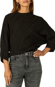 Wit & Wisdom Three Quarter Dolman Sleeve Crewneck Sweater