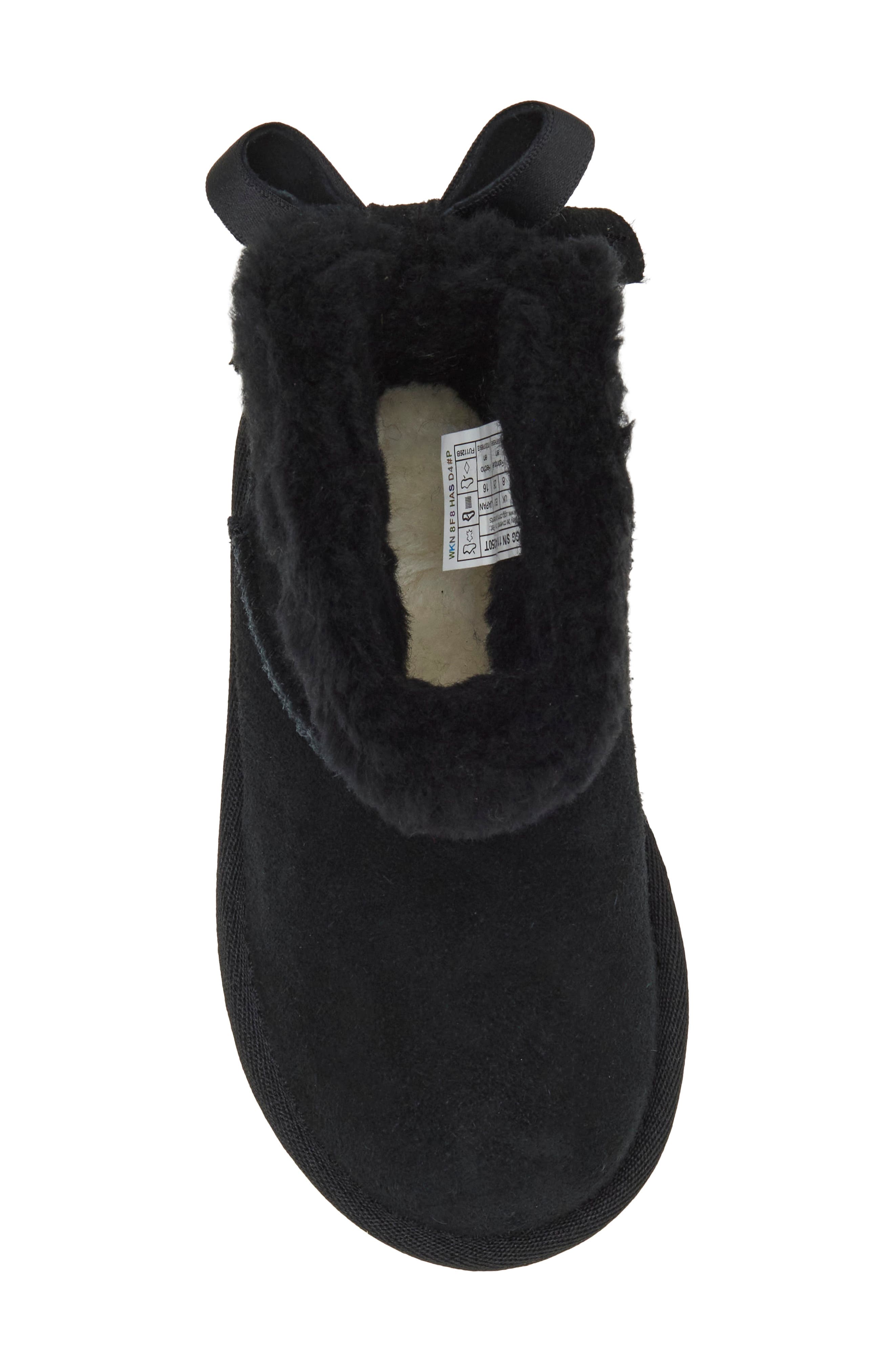 Kids' Mini Bailey Dual Bow Boot, Alternate, color, BLACK