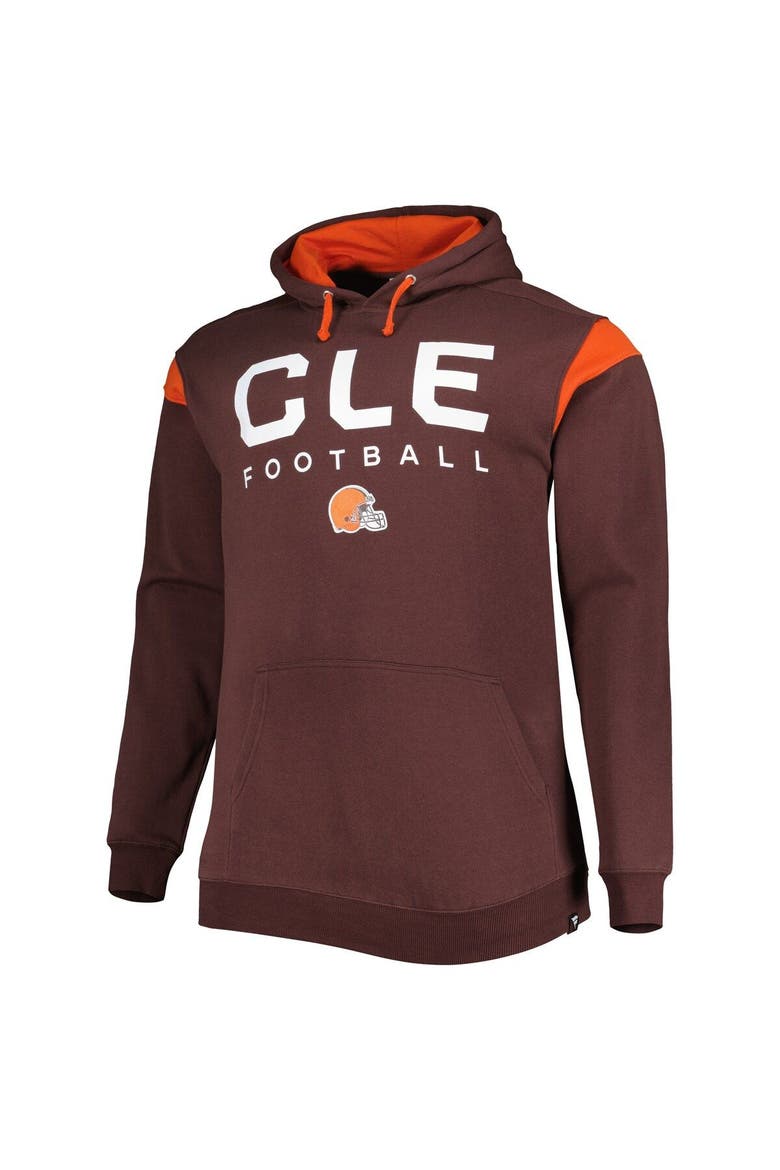 Men's Fanatics Branded Brown Cleveland Browns Big & Tall Call the Shots Pullover Hoodie, Alternate, color, Brown