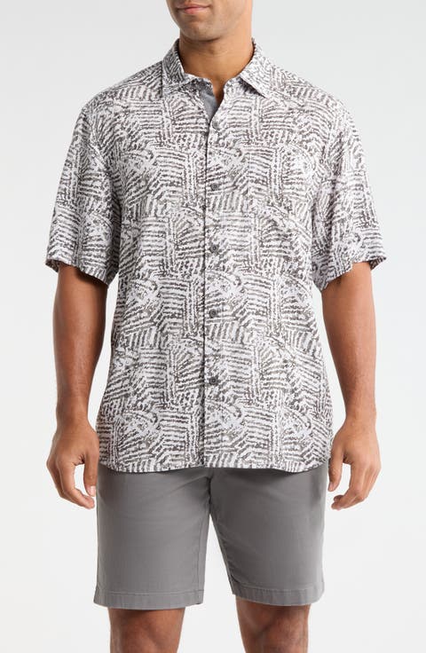 Veracruz Sands Island Echo Short Sleeve Button-Up Shirt