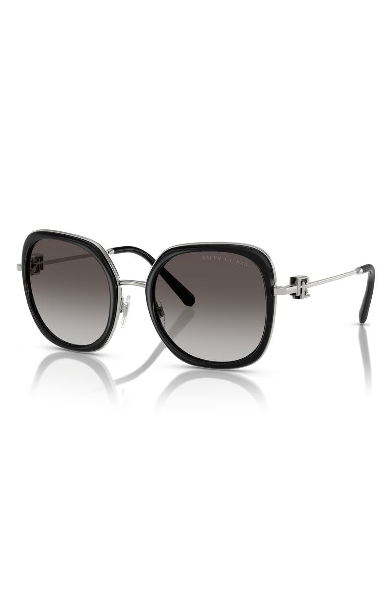 Ralph Lauren 54mm Gradient Square Sunglasses, Alternate, color, Black / Gradient Grey