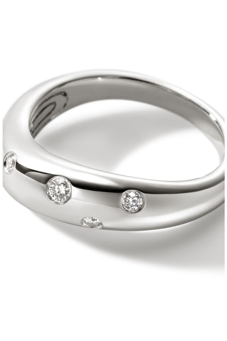 Surf Diamond Band Ring, Alternate, color, SILVER