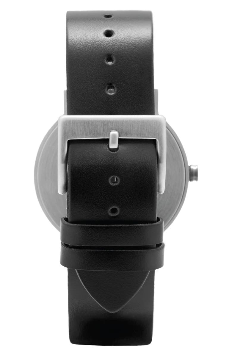 Leonard & Church Thompson Leather Strap Watch, 40mm, Alternate, color,