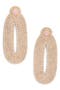 Crystal Oval Drop Earrings