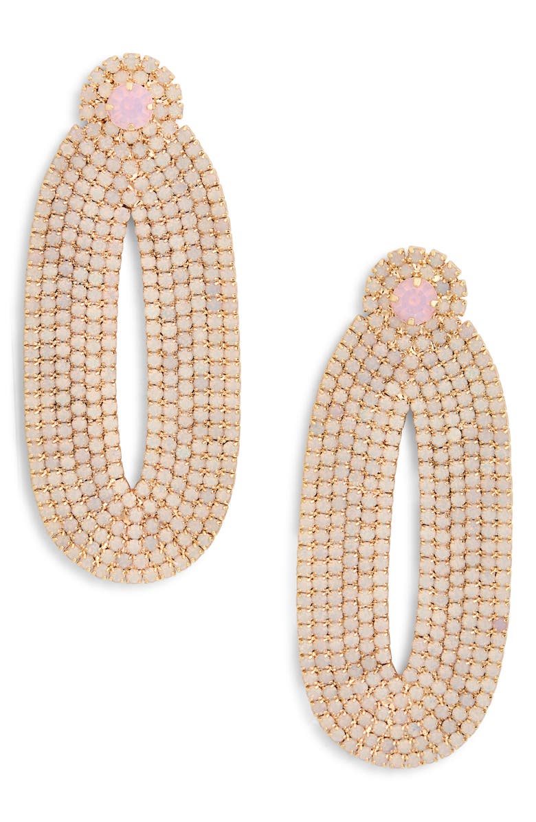 NORDSTROM RACK Crystal Oval Drop Earrings, Main, color,