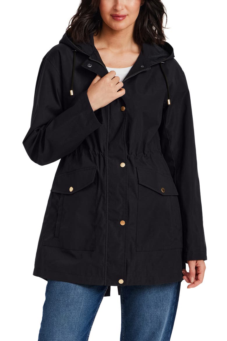 Water Resistant Rain Coat, Main, color, BLACK