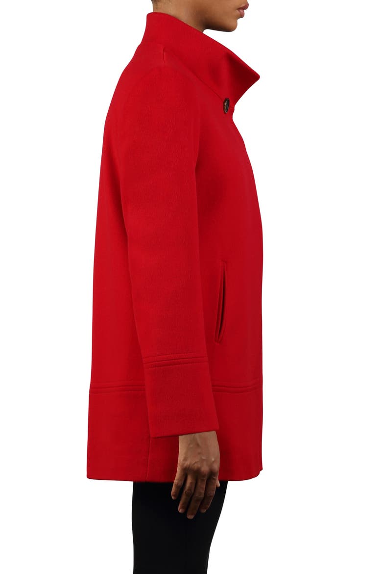 Wool Car Coat, Alternate, color, APPLE