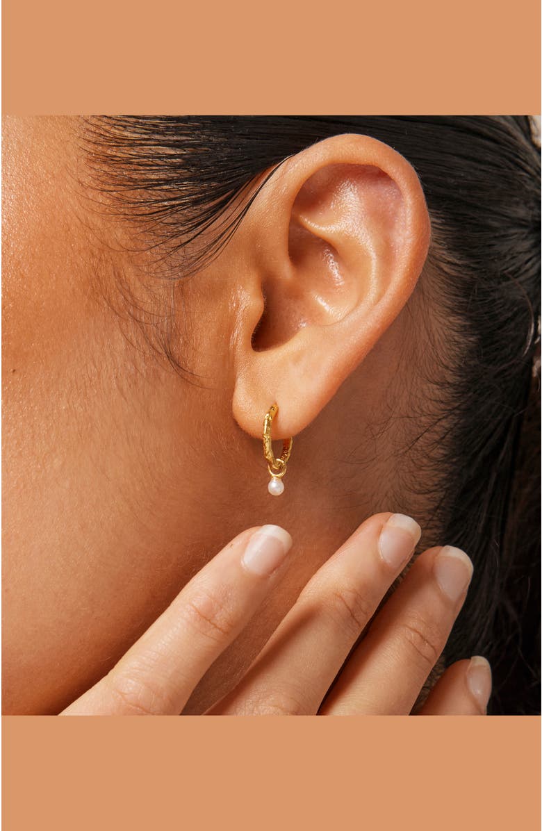 Enamel Copenhagen Belle Pearl Hoops, Alternate, color, Pearl