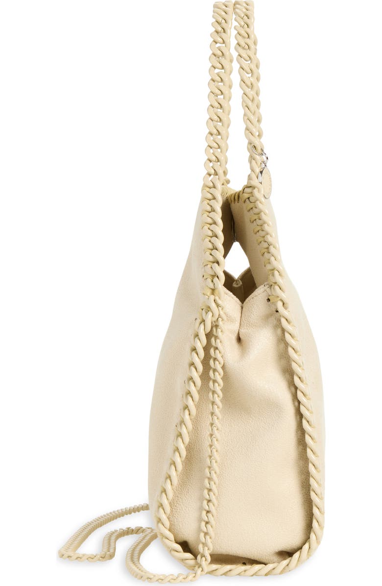 Stella McCartney Mini Falabella Shaggy Deer Faux Leather Tote, Alternate, color, Oat