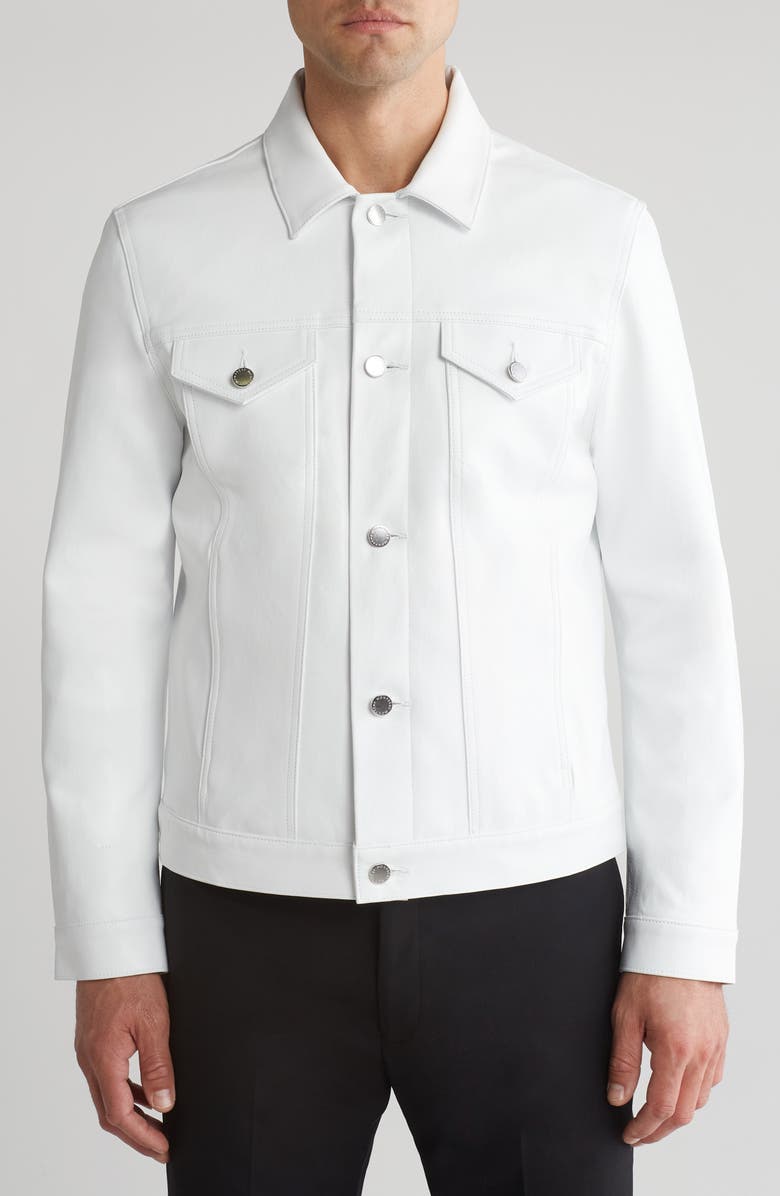 Monfrère Dean Leather Trucker Jacket, Alternate, color, 