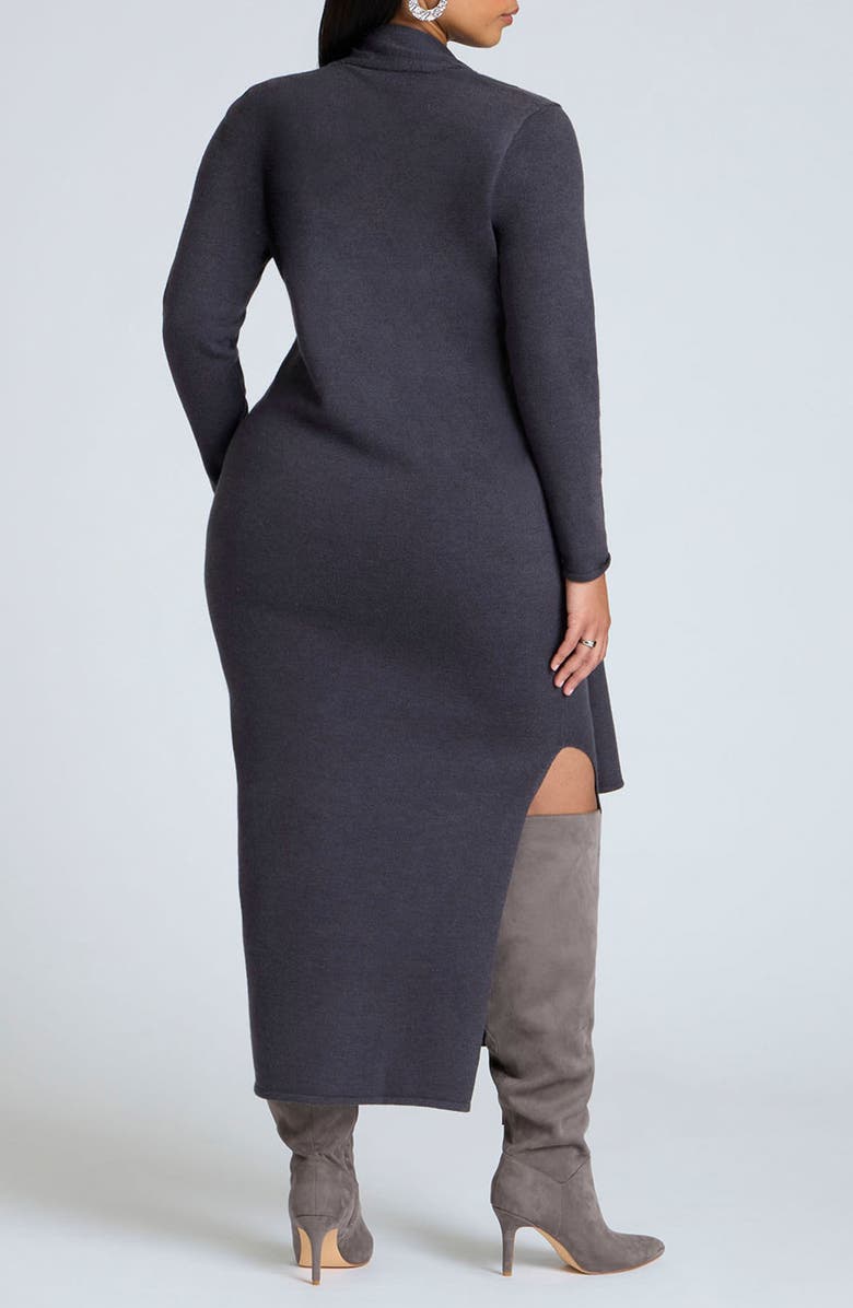 ELOQUII Scarf Long Sleeve Sweater Dress, Alternate, color,