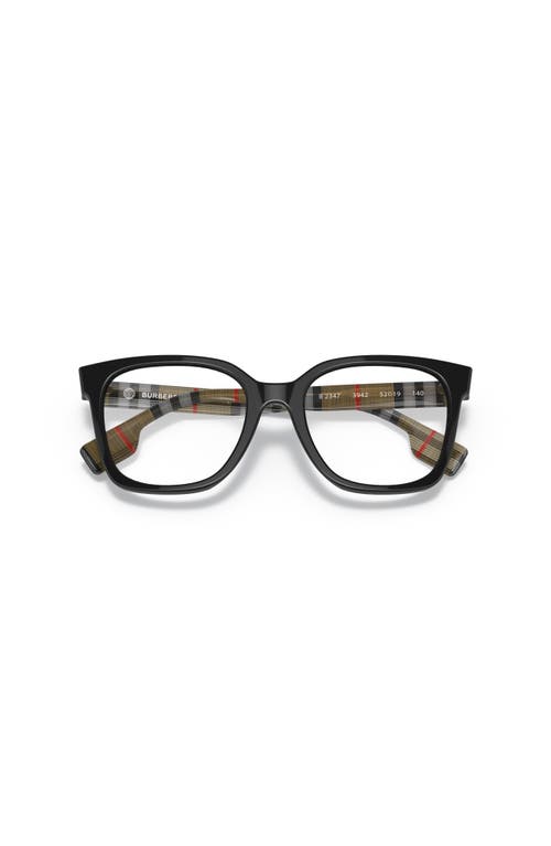 Burberry 52mm Square Optical Glasses In Black
