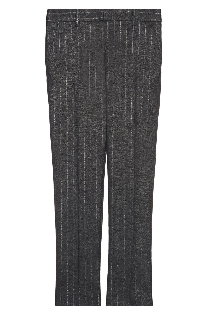 TOM FORD Metallic Stripe Wool Blend Ankle Pants, Alternate, color,