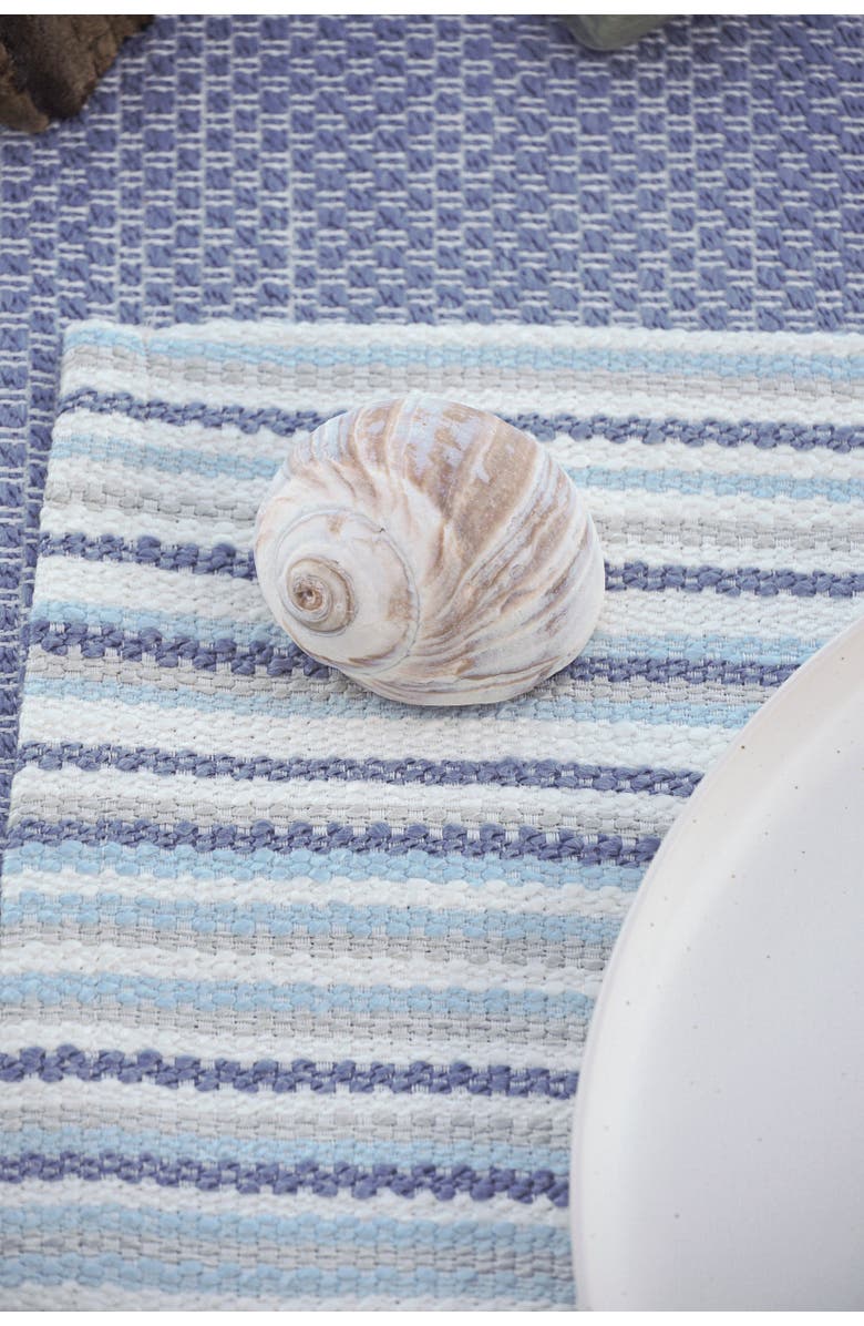 Anaya Yacht Stripe Indoor Outdoor Placemat, Alternate, color, 