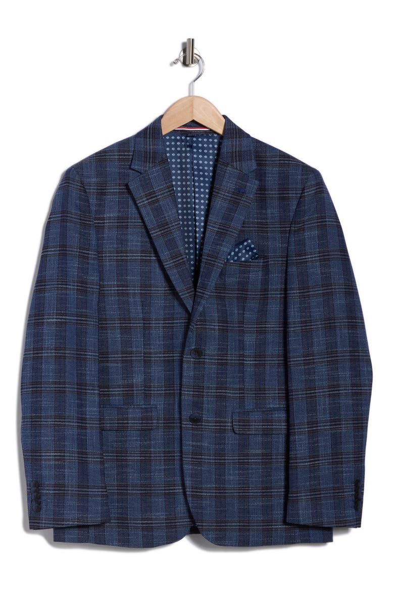 Plaid Blazer, Alternate, color, NAVY