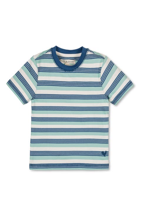 Kids' Organic Short Sleeve Henley Tee (Toddler, Little Kid and Big Kid)