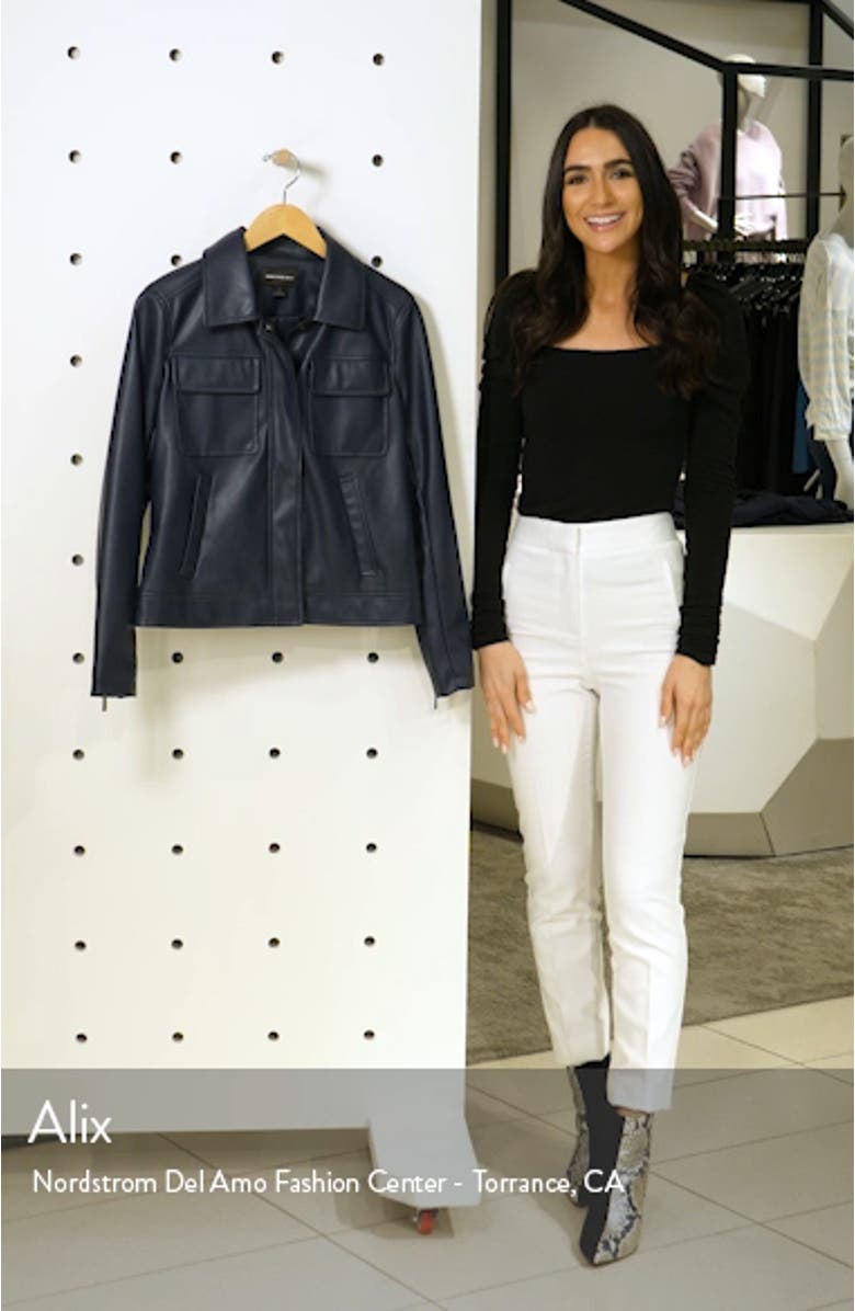 Boxy Faux Leather Jacket, sales video thumbnail