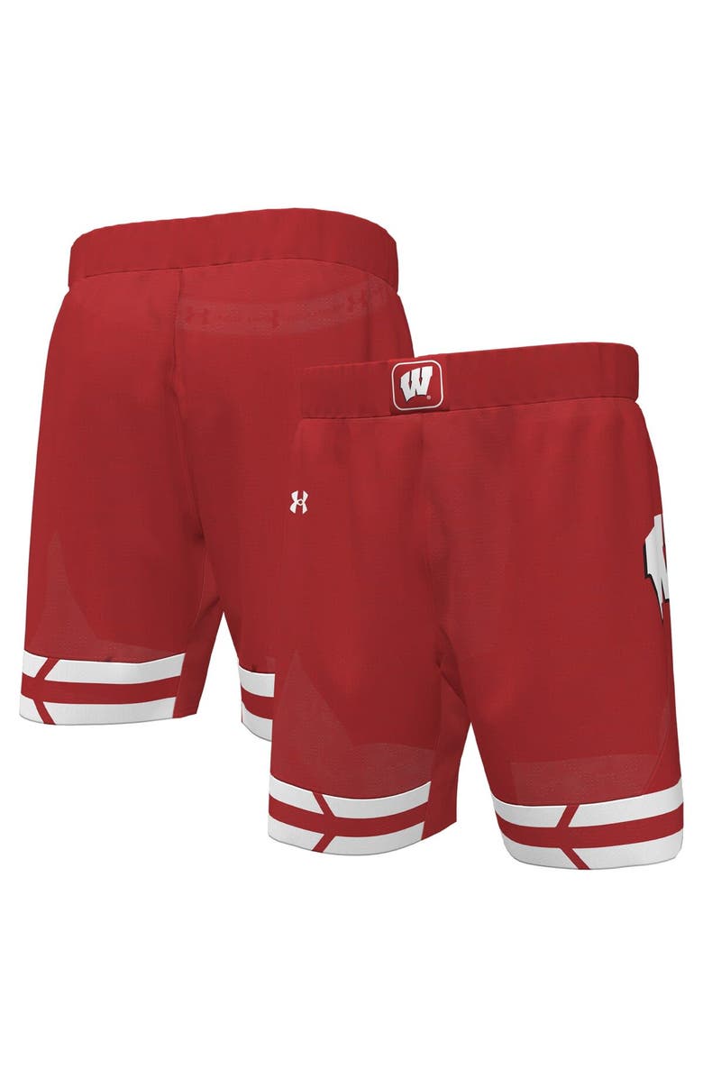 Under Armour Men's Under Armour  Red Wisconsin Badgers Replica Basketball Shorts, Main, color, Red