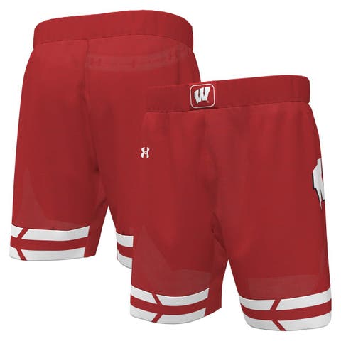 Men's Under Armour  Red Wisconsin Badgers Replica Basketball Shorts