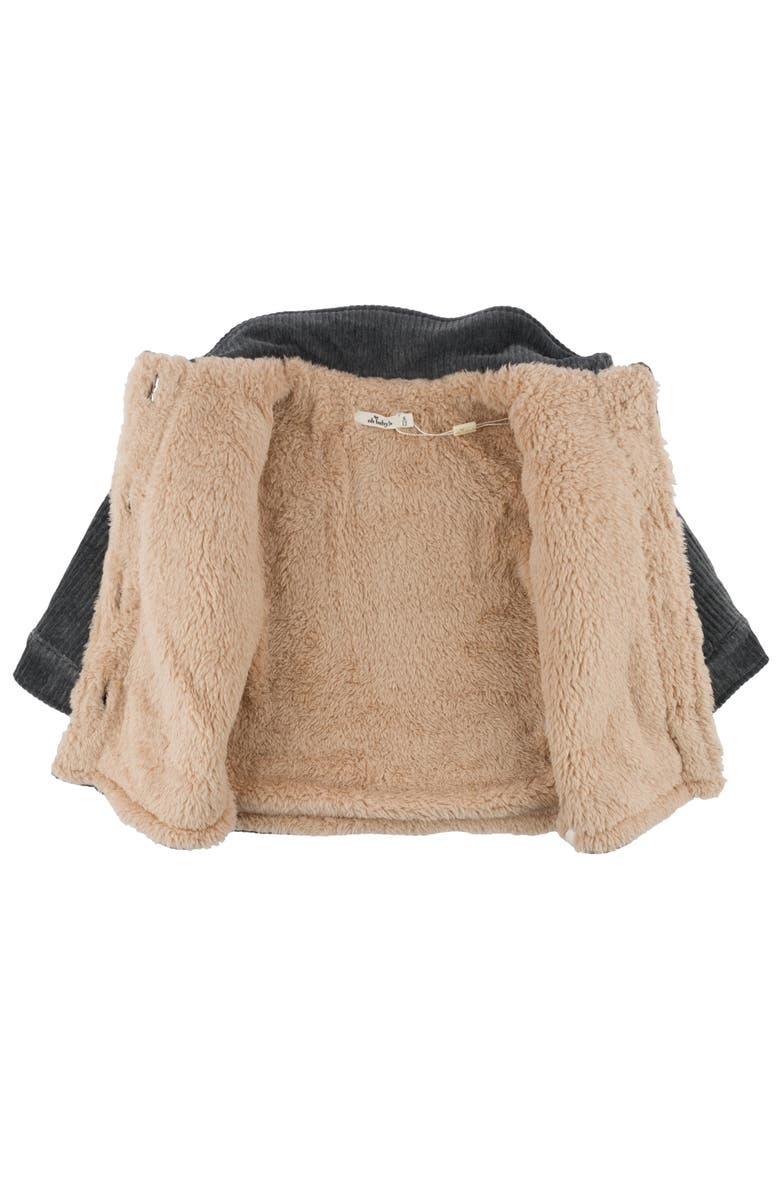 oh baby! Corduroy with Snowdrift Shacket, Alternate, color, Charcoal