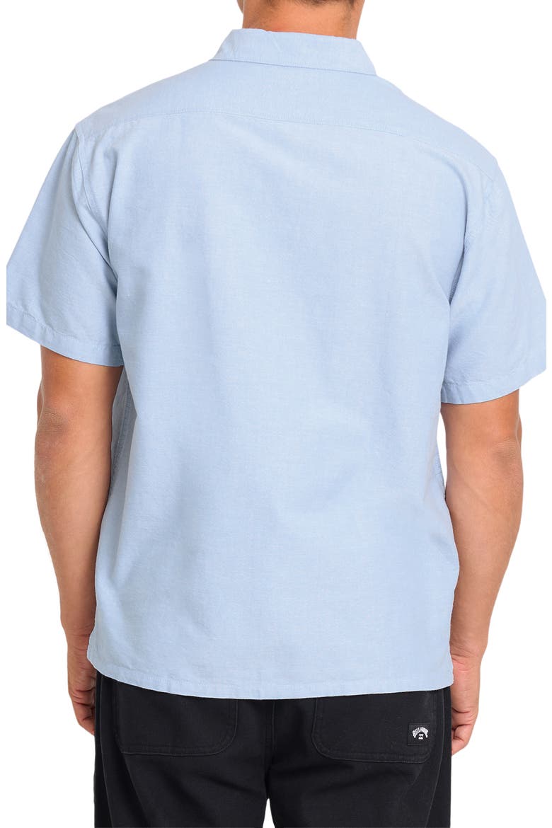 Bad Dog Short Sleeve Button-Up Shirt, Alternate, color, BLUE FOG