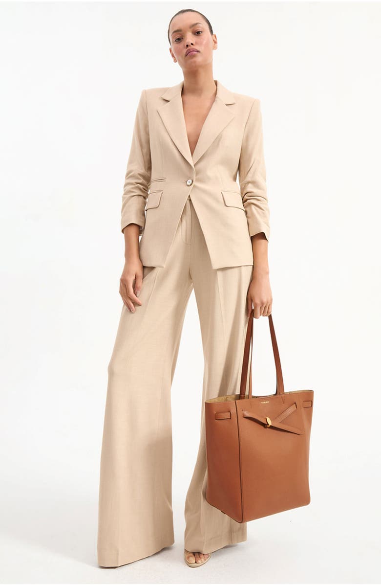 Veronica Beard Dash Leather Tote, Alternate, color, Hazelwood