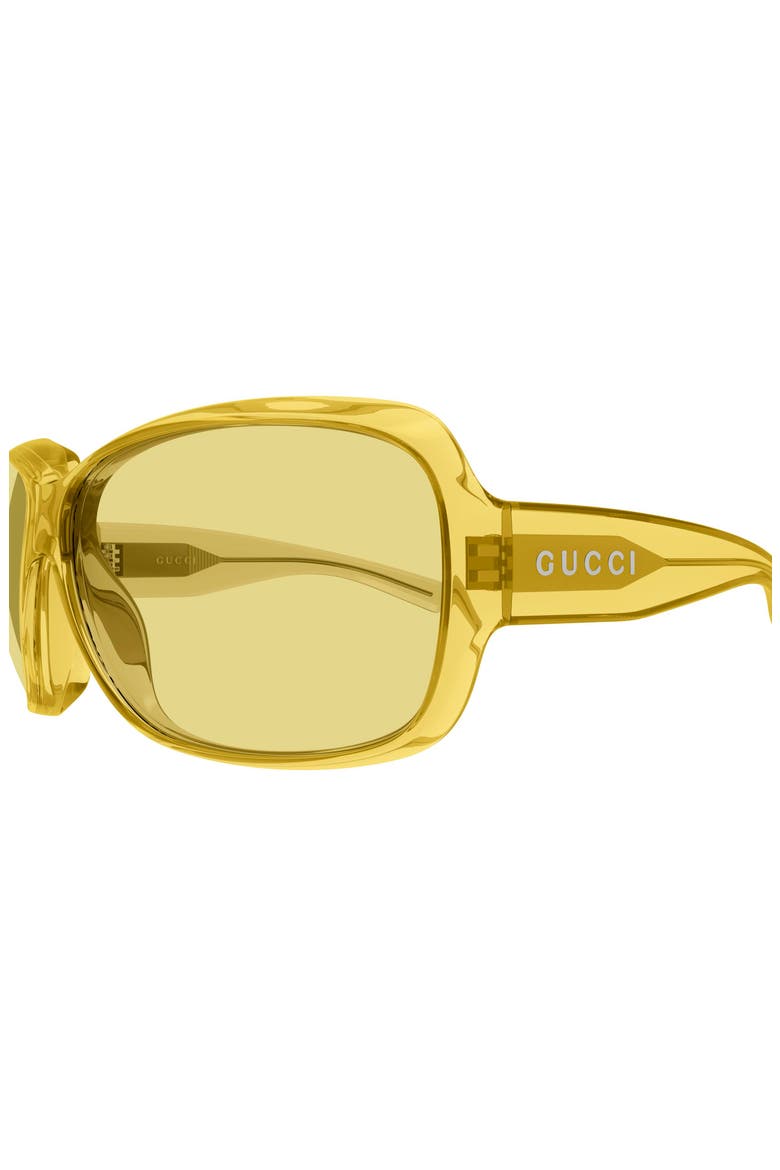 70mm Oversize Square Sunglasses, Alternate, color, YELLOW