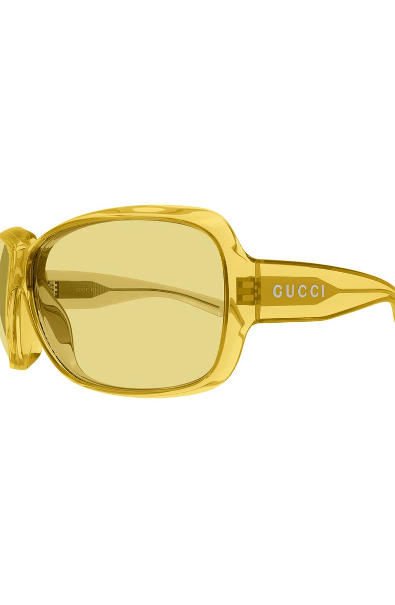 Gucci 70mm Oversize Square Sunglasses, Alternate, color, Yellow