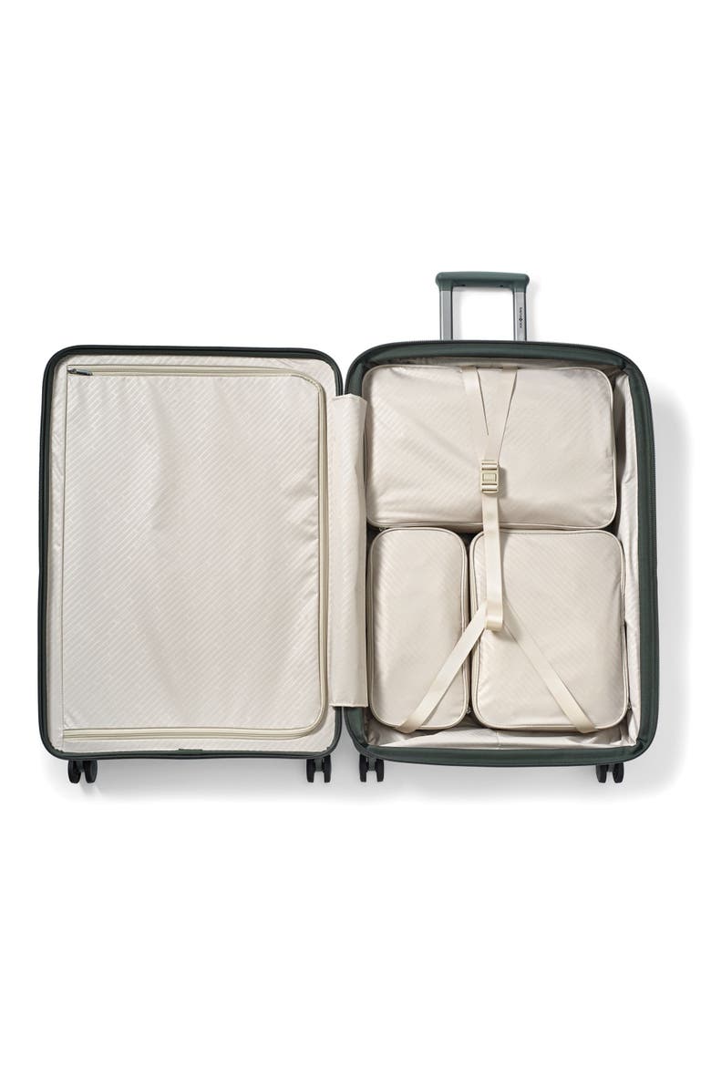 Paralux Expandable 28" Large Checked Spinner Luggage, Alternate, color, Olive