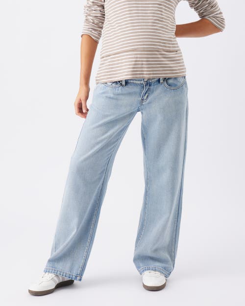 Ripe Maternity Billie Light Wash Elastic Waist Jeans For Maternity Comfort In Blue