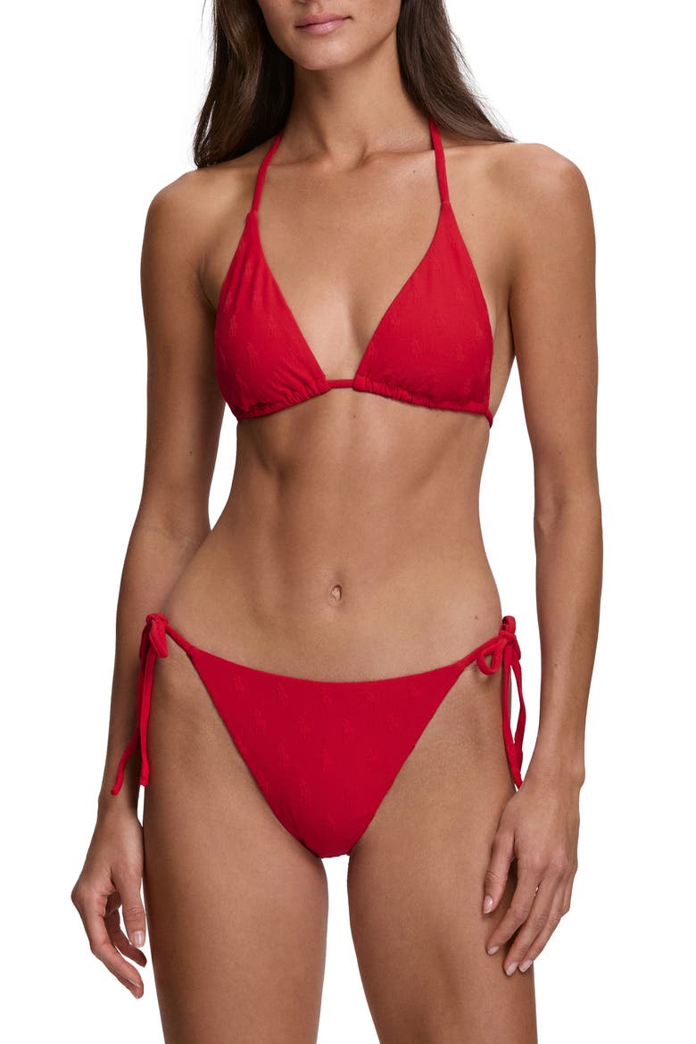 RIcky Side Tie Bikini Bottoms, Alternate, color, CRUISE RED