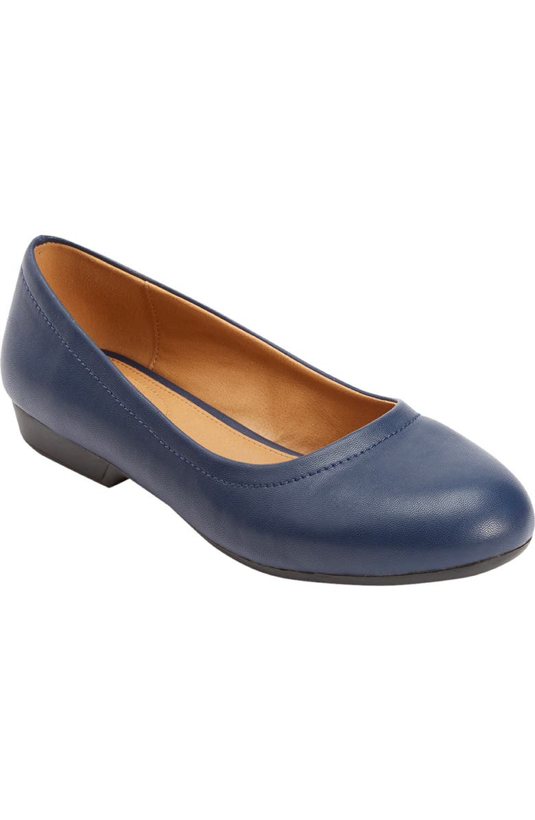 Comfortview The Jaiden Slip On Flat, Main, color, Navy