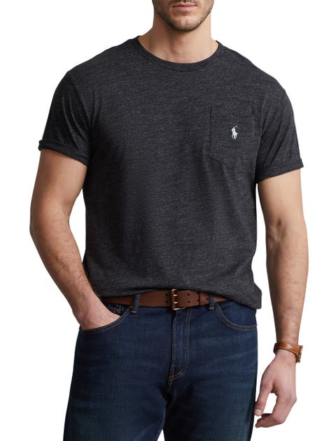 Big & Tall Classic Fit Jersey Crewneck Pocket Tee