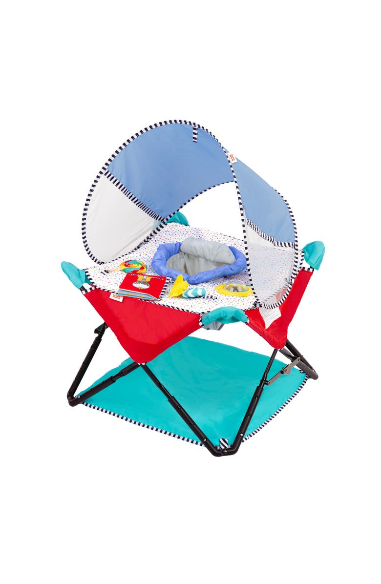 BRIGHT STARTS Pop 'N Jump Portable Activity Jumper, Main, color, Red