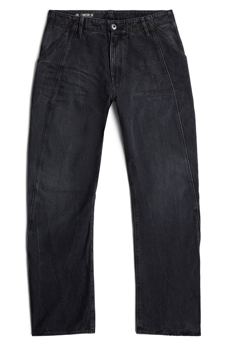 G-STAR Contor 3D Straight Leg Jeans, Alternate, color, Worn In Dark Moon