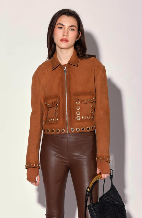 Walter Baker Jolene Leather Jacket In Brown