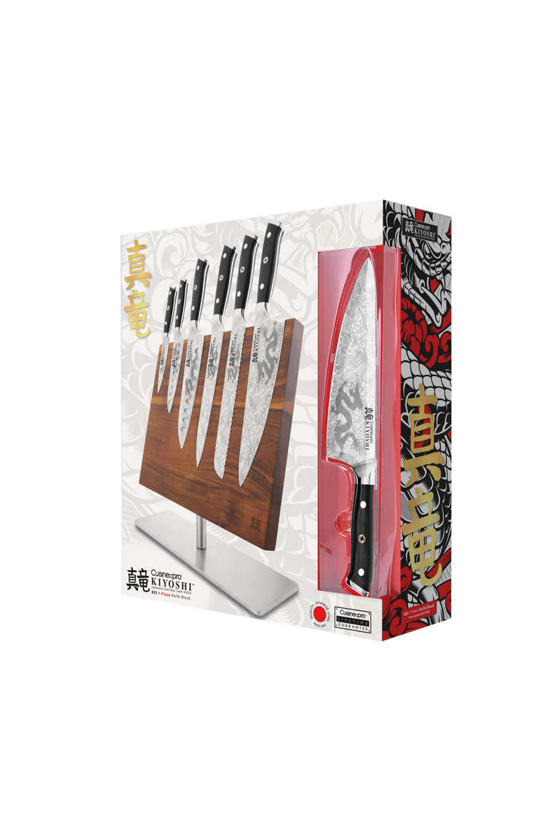 KIYOSHI® Kei 7-Piece Knife Block, Alternate, color, Silver