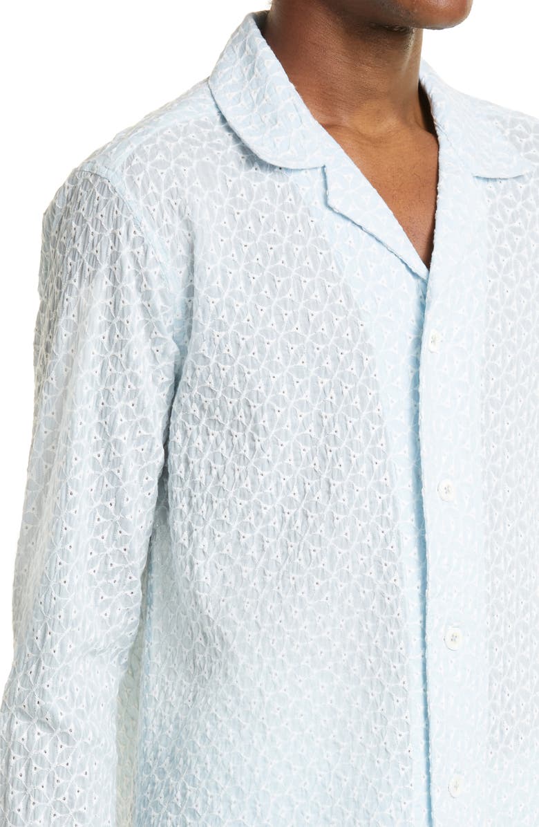 SMR Days Men's Paloma Textured Camp Collar Button-Up Shirt, Alternate, color, 