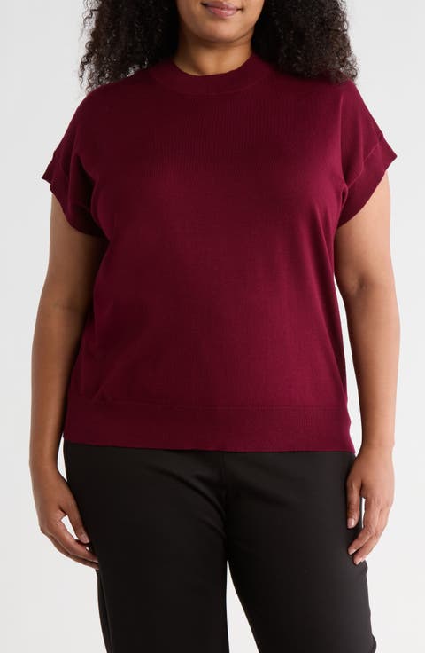 Crewneck Shell Sweater (Plus)