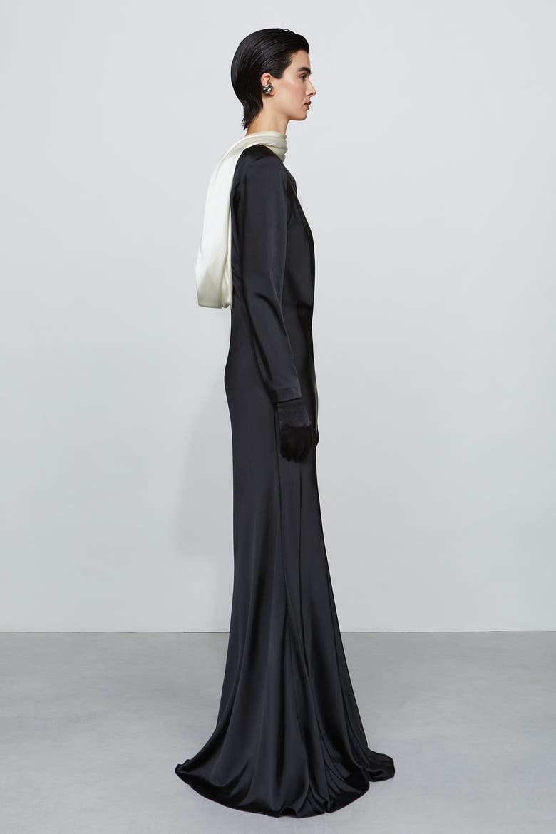 Allegra Gown, Alternate, color, Black/Ivory
