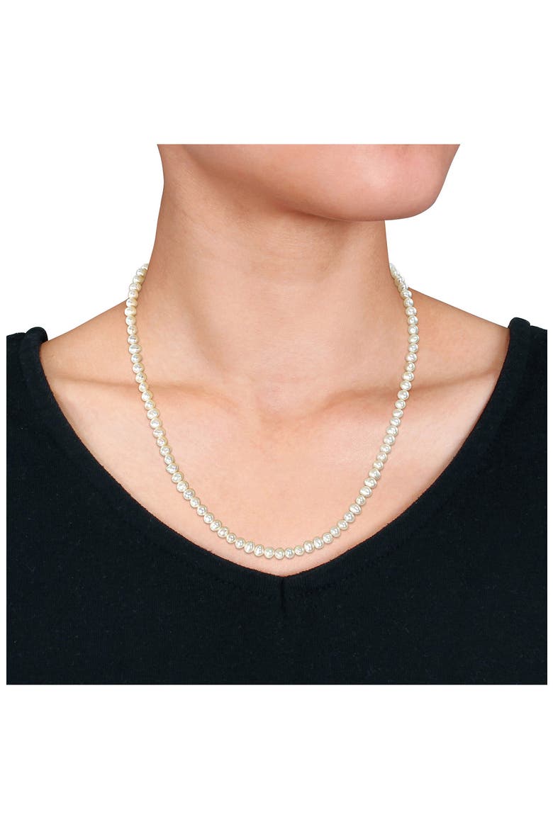 Cultured Freshwater Pearl Necklace, Alternate, color, WHITE