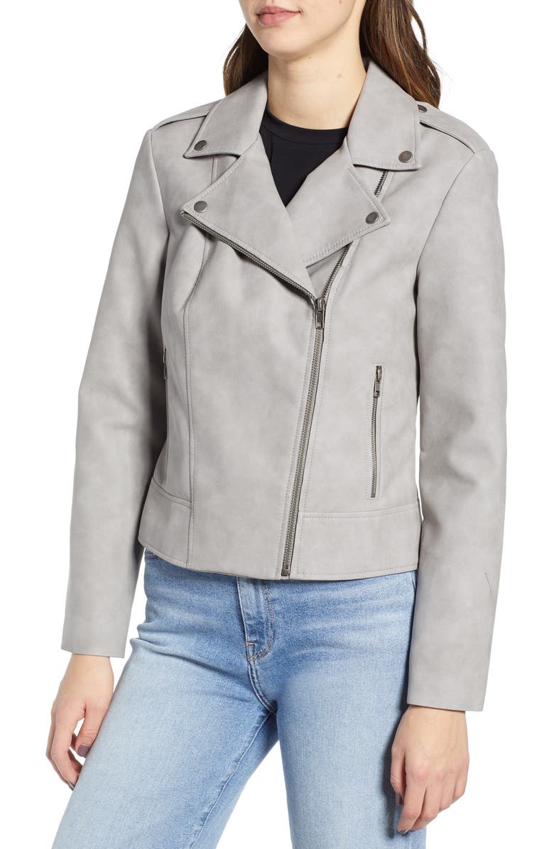 BB Dakota by Steve Madden BB Dakota Easy Rider Faux Leather Moto Jacket, Alternate, color, 