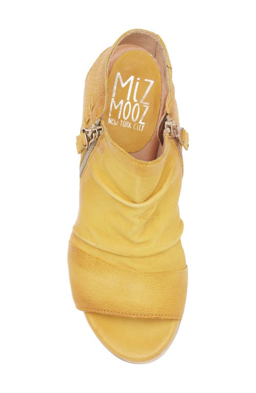 Miz Mooz Carla Peep Toe Bootie In Marigold
