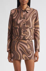 L'AGENCE Nyx Abstract Crop Jacket
