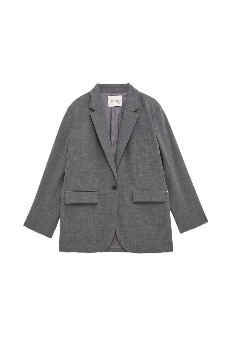 ottod'Ame Jacket With One Button, Alternate, color, Grey